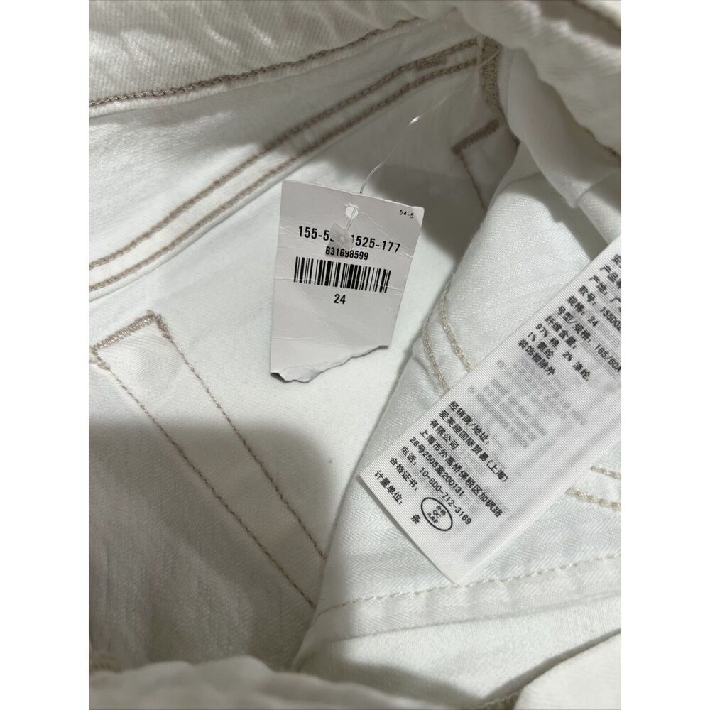 New Abercrombie & Fitch Simone White High-Rise Jeans Pants Stretch Size 00 24 - Picture 8 of 12